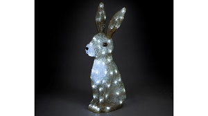 Acrylic Hare 54cm - Ice White | Snowtime